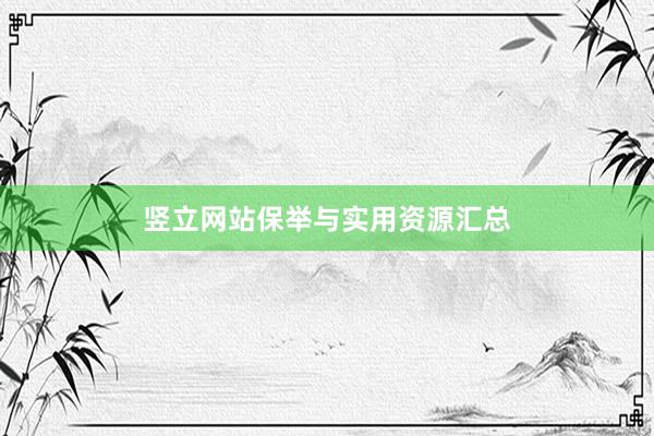 竖立网站保举与实用资源汇总